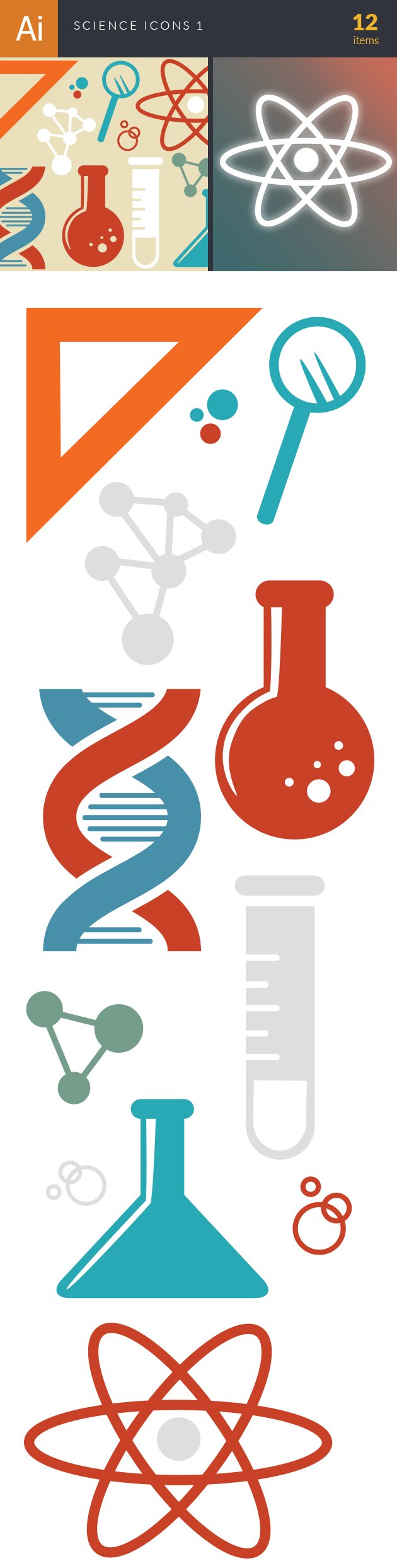 Science Icons Vector Set 1 2