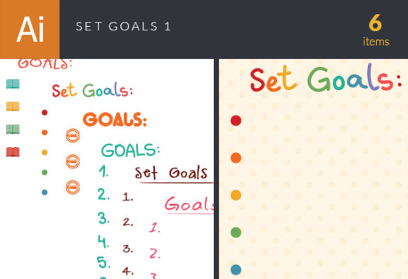 Set Goals Vector Set 1 1