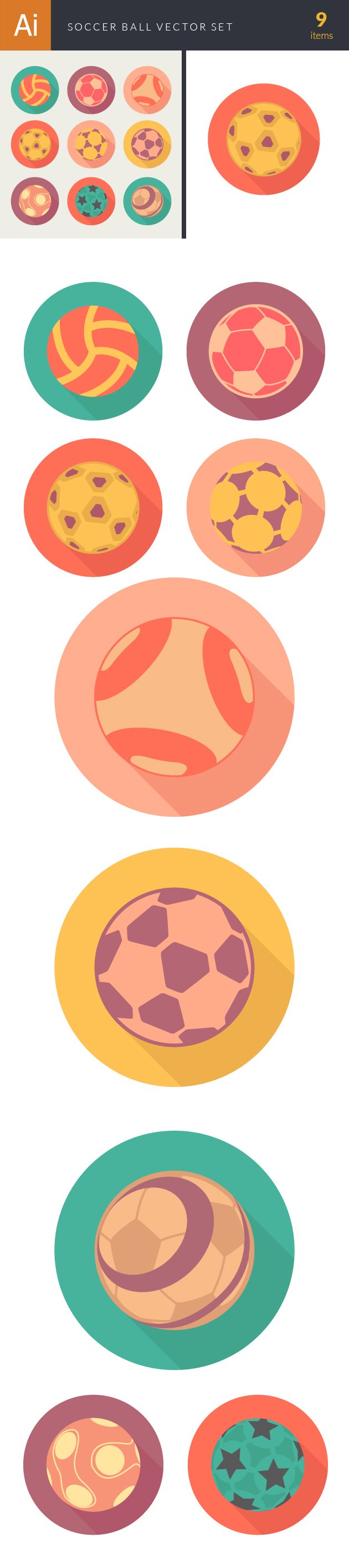 Soccer Ball Vector Set 1 2