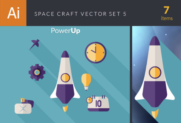 Space Craft Vector Set 5 1