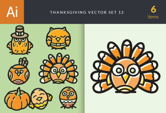 Thanksgiving Vector Set 12 1