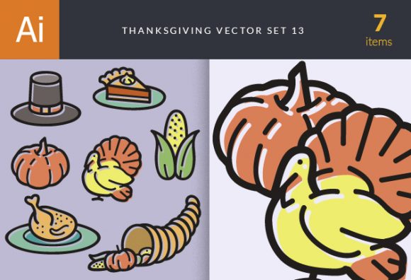 Thanksgiving Vector Set 13 1