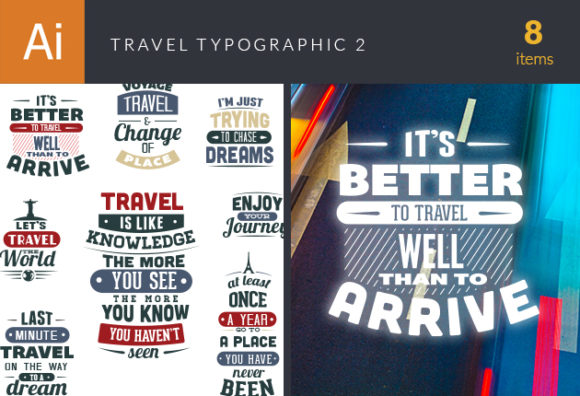 Travel Typographic Elements 2 1