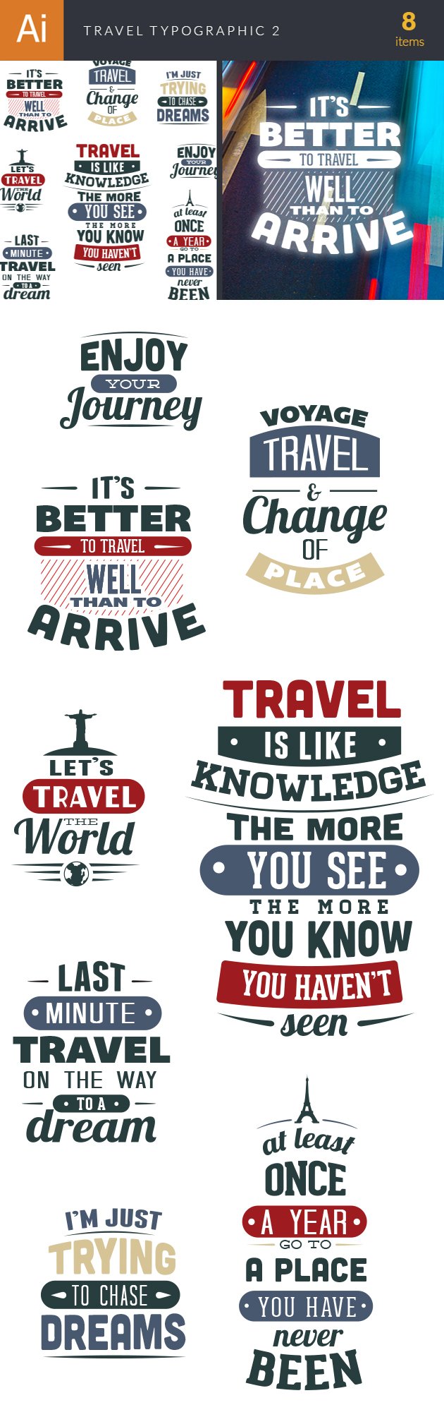 Travel Typographic Elements 2 2