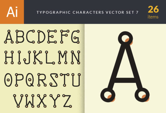 Typographic Characters Vector Set 7 1