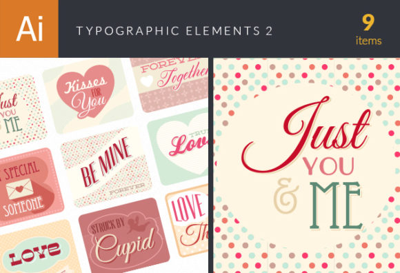 Typographic Elements Vector Set 2 1