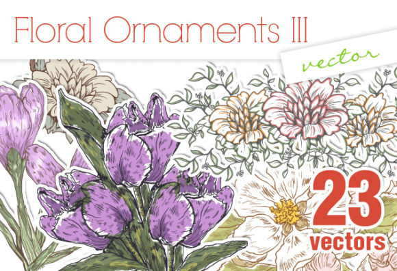 Vector Floral Ornaments 3 1
