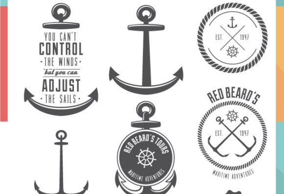 Nautical Labels Vector Set 3 1