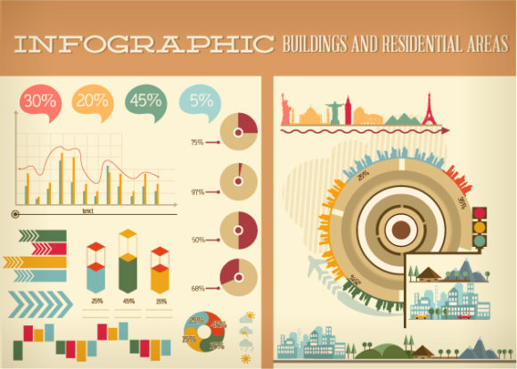 Buildings and Residential Areas Infographics 5