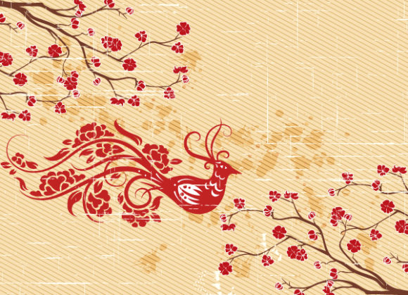 Rust Eps Vector Grunge Floral Background Vector Illustration 1