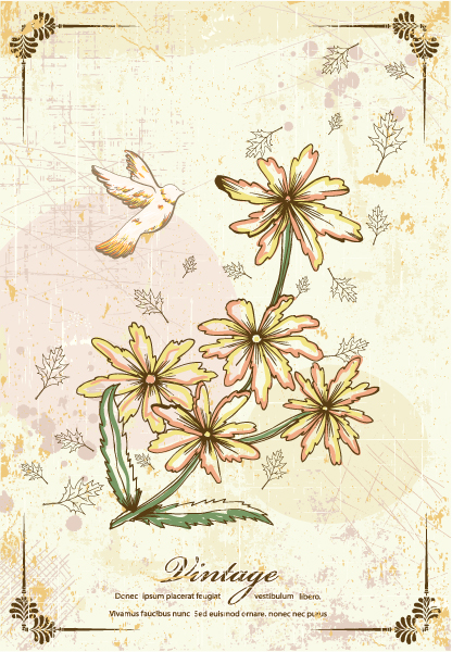 Special Illustration Vector Illustration: Vintage Floral Vector Illustration Illustration 1