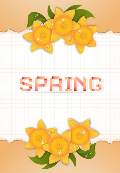 Spring Vector Design Vector Spring Floral Background 1