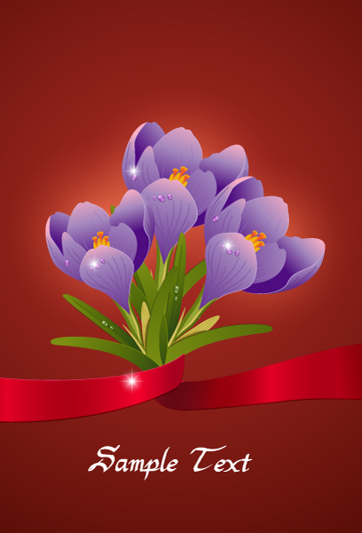 vector spring background with flowers 1