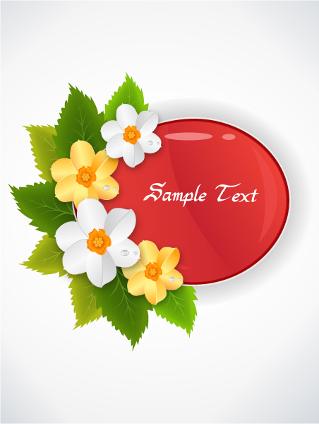 vector spring frame with leaves 1