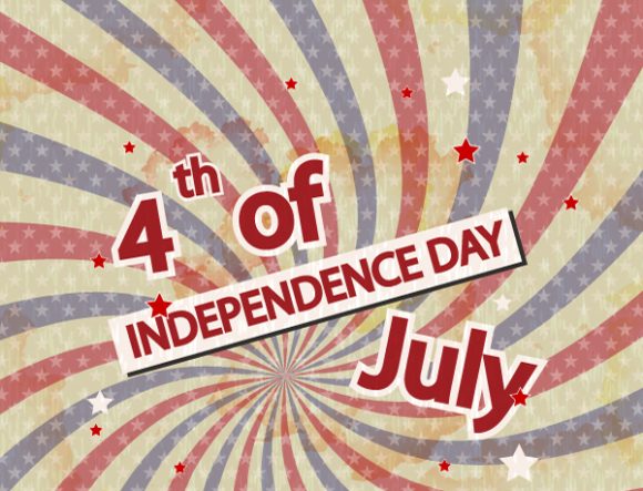 Surprising 4th Vector Image: Vector Image 4th Of July Background With Rays 1
