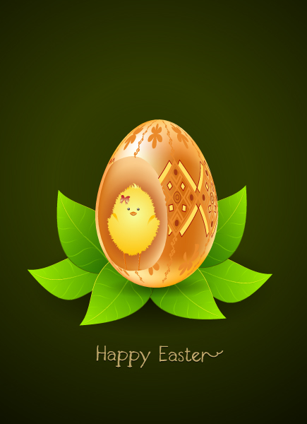 Brilliant Easter Vector Design: Easter Background With Egg Vector Design Illustration 1