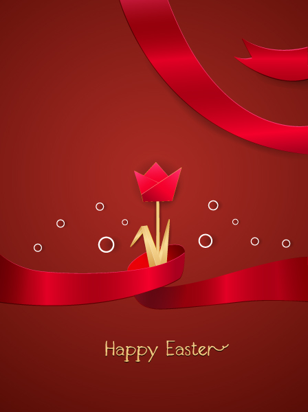 Special Easter Vector Artwork: Easter Background With Flower Vector Artwork Illustration 1