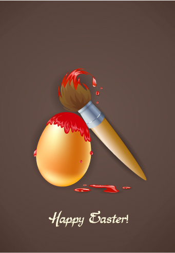Easter Vector Art Easter Background  Egg  Brush Vector Illustration 1