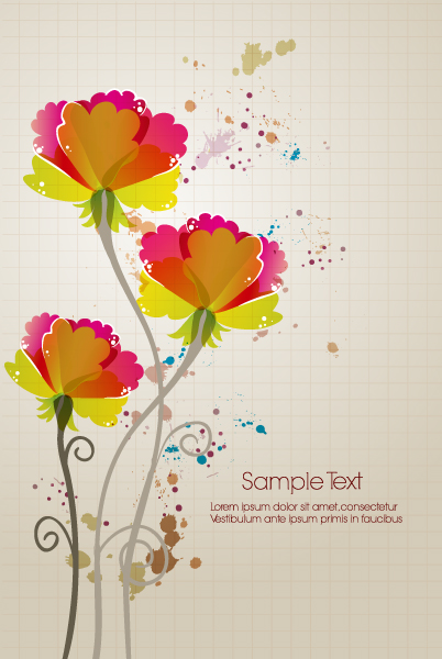 Floral Eps Vector Vector Colorful Floral Background 1