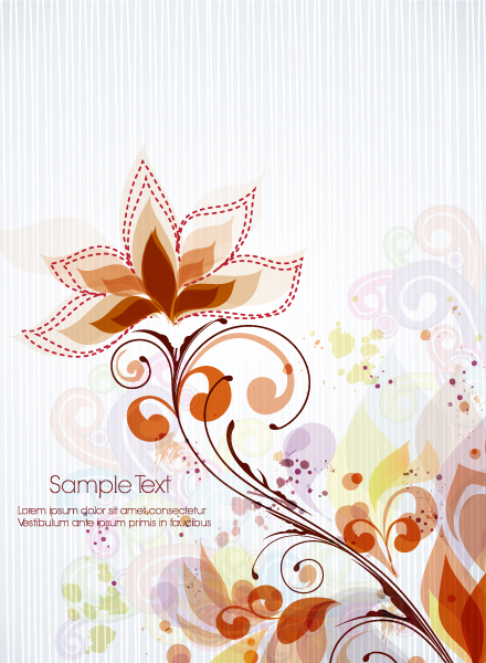 Astounding Floral Vector Art: Vector Art Colorful Floral Background 1