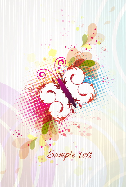Buy Floral Vector Illustration: Vector Illustration Butterfly With Floral 1