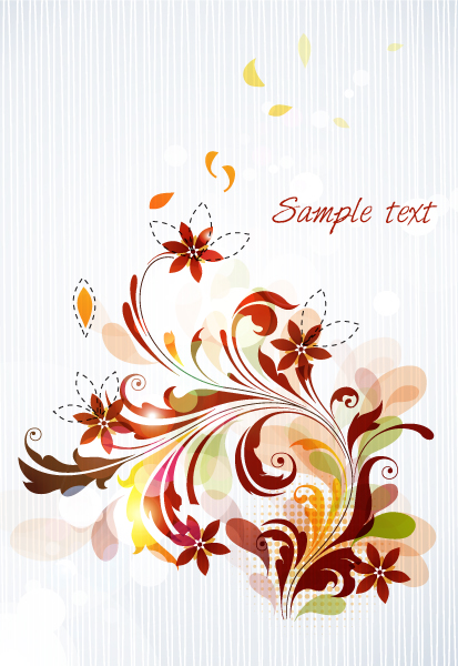 Smashing Colorful Eps Vector: Eps Vector Colorful Floral Background 1