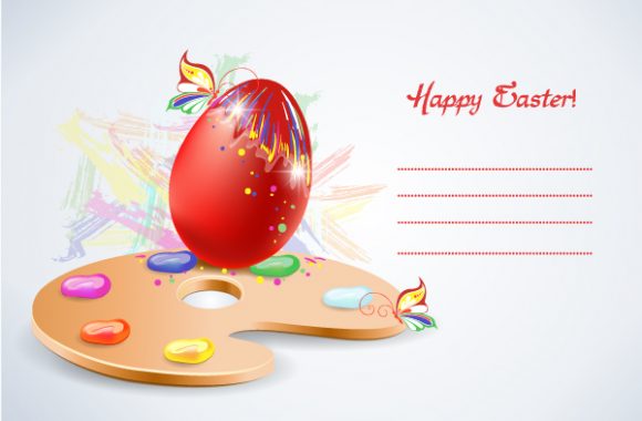 Creative, Colorful Vector Image Easter Background  Egg Vector Illustration 1
