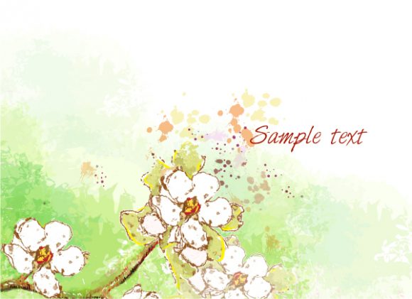 background with floral vector illustration 1