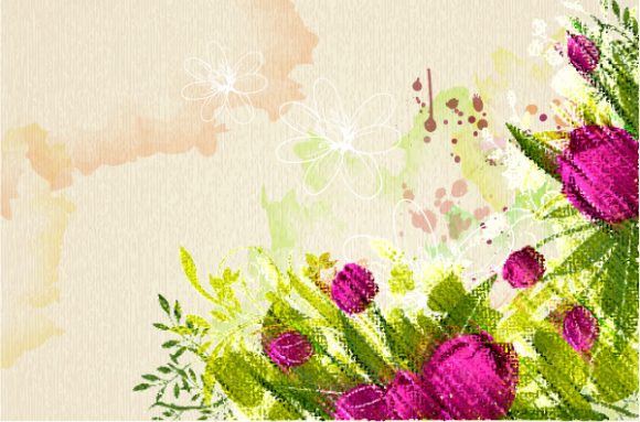 Amazing Colorful Vector Artwork: Colorful Floral Vector Artwork Illustration 1