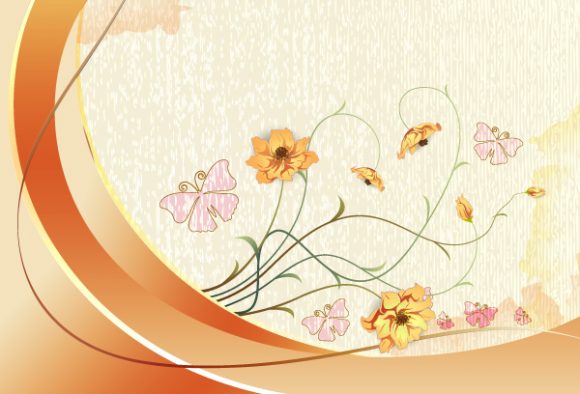 Astounding Illustration Vector Artwork: Watercolor Floral Background Vector Artwork Illustration 1