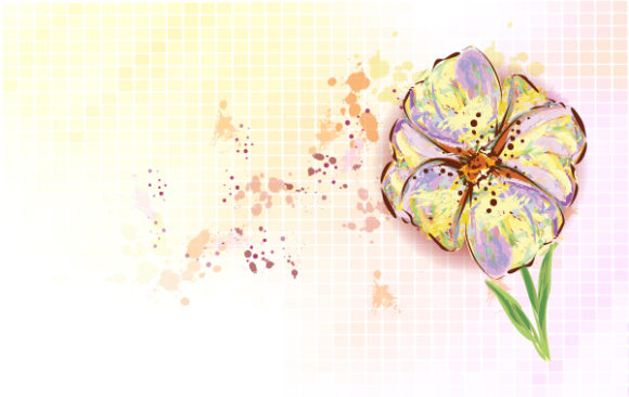 watercolor floral background vector illustration 1