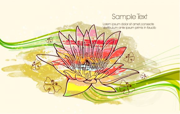 Special Floral Vector Art: Watercolor Floral Background Vector Art Illustration 1