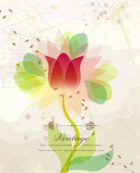 Illustration Vector Grunge Floral Background Vector Illustration 1