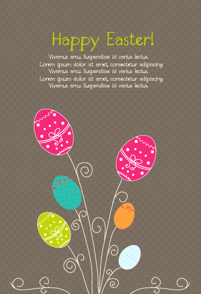 Exciting Creative Vector Image: Easter Background With Eggs Vector Image Illustration 1