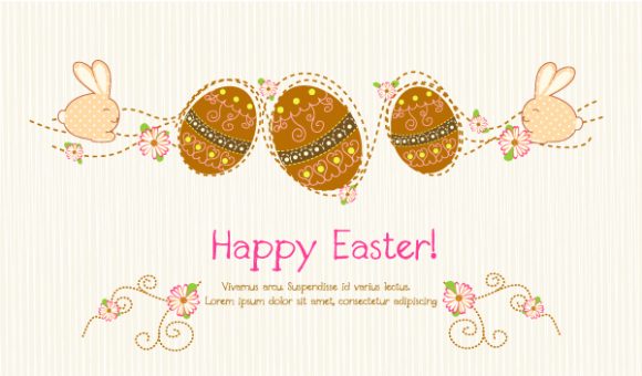 Exciting Easter Vector Graphic: Easter Background Vector Graphic Illustration 1