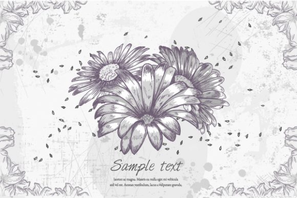 Amazing Grunge Vector Graphic: Vector Graphic Floral Grunge 1