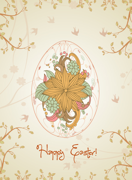 Egg, Season Vector Graphic Egg  Floral Vector Illustration 1