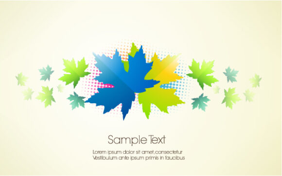 abstract leaves vector illustration 1