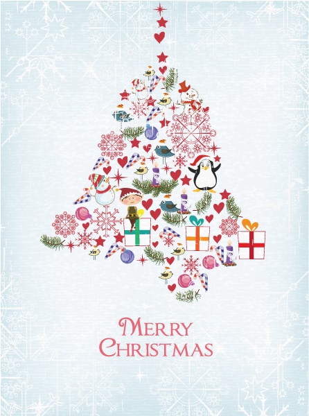 Christmas Vector Image: Christmas Illustration With Bell 1