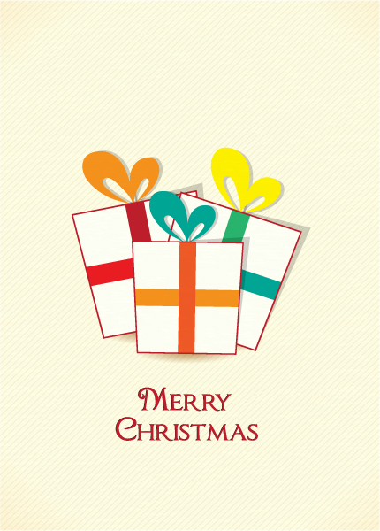 New Poster Vector Image: Christmas Illustration With Gift 1