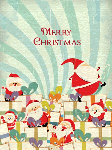 Illustration, Creative Eps Vector Christmas Illustration  Gift  Santa 1