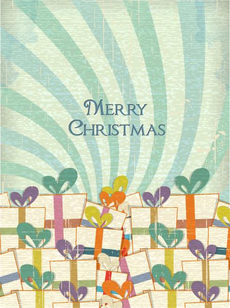 Smashing Tree Vector: Christmas Illustration With Gift 1