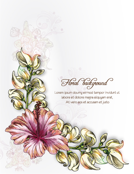 Astounding Floral Vector: Floral Background Vector Illustration 1