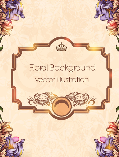 Invitation Vector: Floral Background Vector Illustration 1