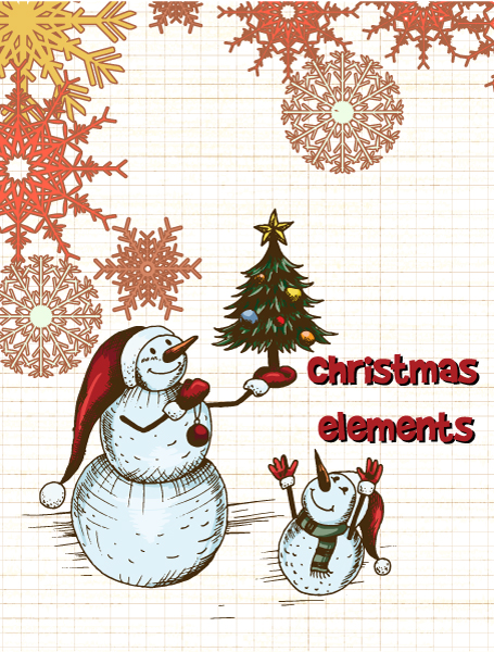 Christmas, Message, Man, Illustration Vector Illustration Christmas Vector Illustration  Snow Man  Christmas Tree 1