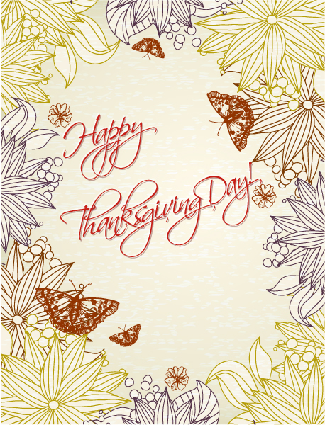 Amazing Illustration Vector Background: Happy Thanksgiving Day Vector Background 1