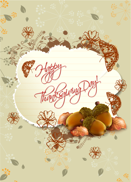 Smashing Thanksgiving Vector Background: Happy Thanksgiving Day Vector Background 1