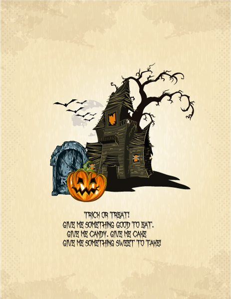Lovely Pumpkin Eps Vector: Halloween Background With Pumpkin Eps Vector Illustration 1