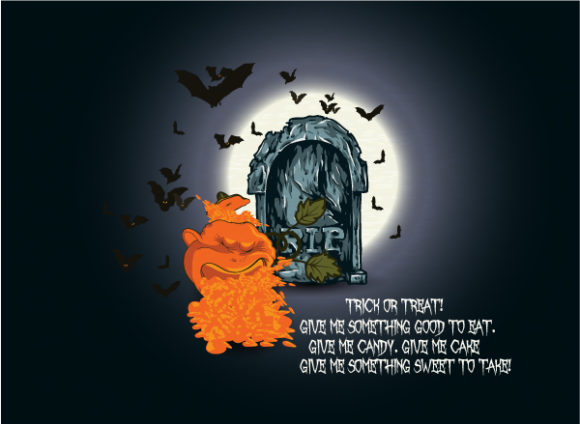 Special Creative Eps Vector: Halloween Background With Pumpkin Eps Vector Illustration 1