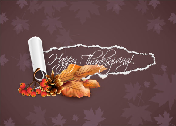 Pine Vector Image Happy Thanksgiving Day Vector 1